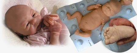 Silicone Doll Making Supplies - Materials for Reborn Doll making applications aiming to resemble a human baby with as much realism as possible.