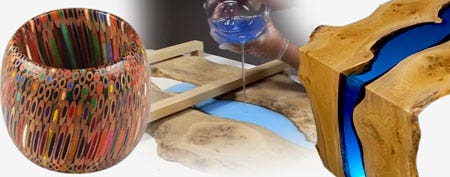 Woodworking - Use a variety of mold rubbers and casting materials to create river tables and encapsulate natural wood art.
