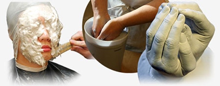 Lifecasting Alginate - Easy to use alginates are quick and economical; good for making single use molds of the hands, face, etc.