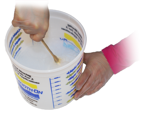Plastic mixing containers